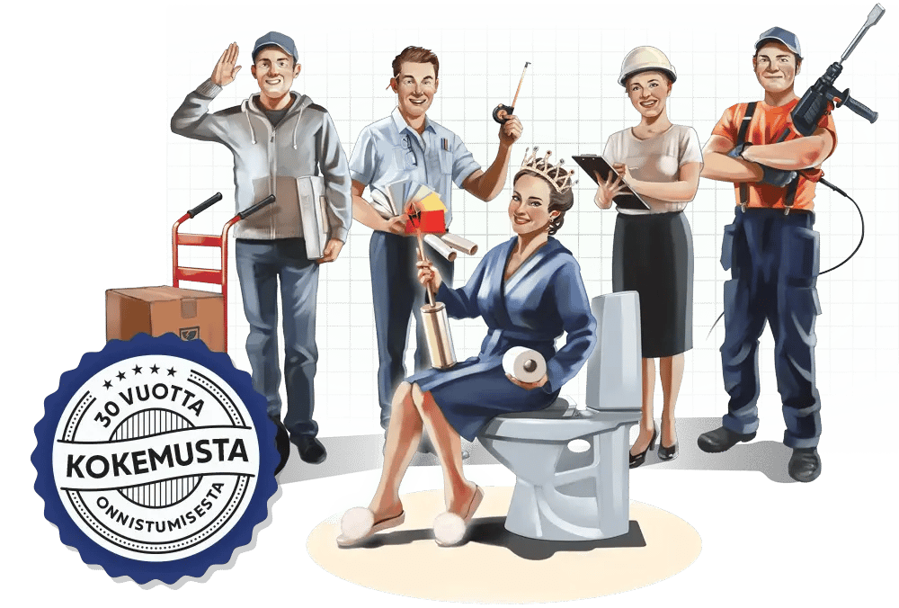 Blosius - 30 vuotta kokemusta onnistumisesta kylpyhuoneremonteissa